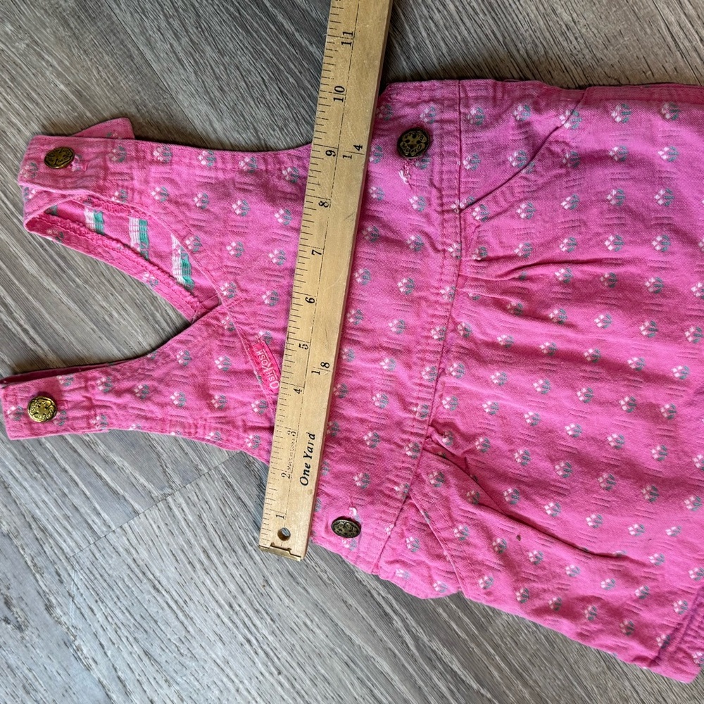 Vintage Oshkosh floral dress pink 24m - Picture 7 of 7